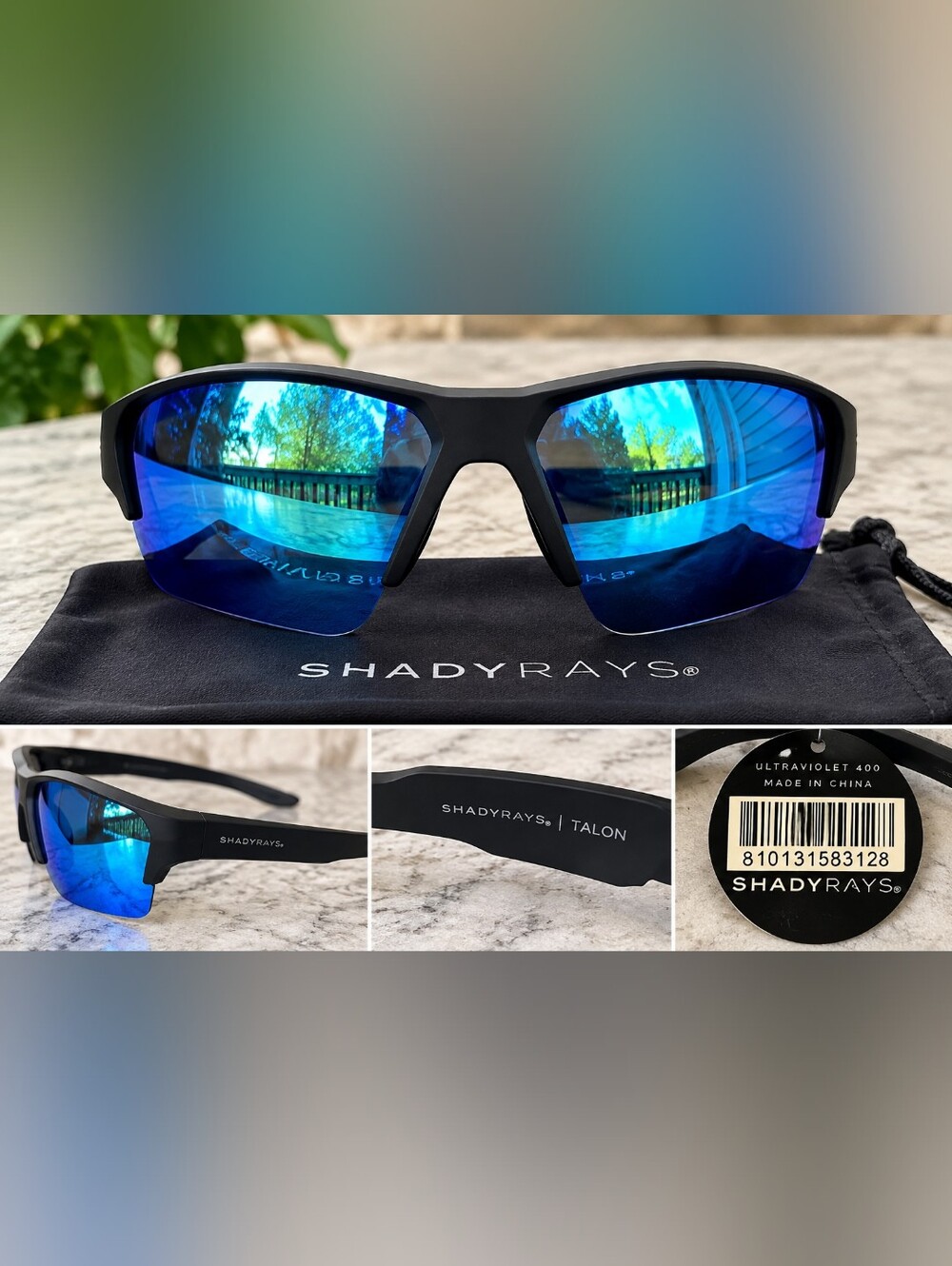 Shady Rays Talon Men's Polarized Sunglasses - Blue Mirror Lenses
